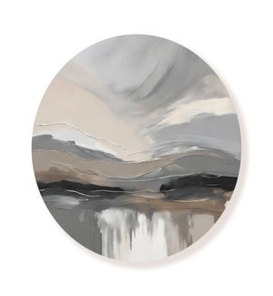 Gray Tan Abstract Circle